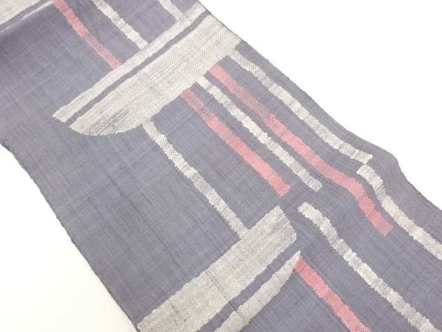 JAPANESE NAGOYA OBI / MAWATA TSUMUGI / WOVEN ABSTRACT